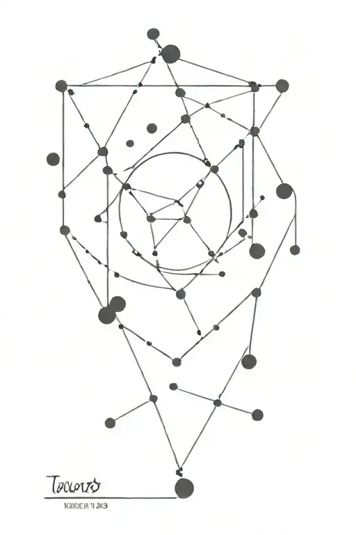 Dot Libra Plus Taurus Constellations Representing The Client's Zodiac