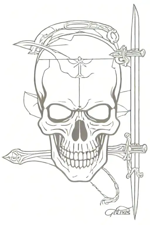 Skull And Sword Emerging