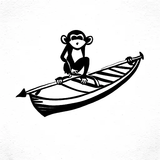 Monkey In Rowboat
