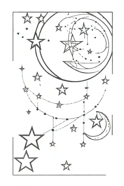 Celestial Crystals Moon And Stars