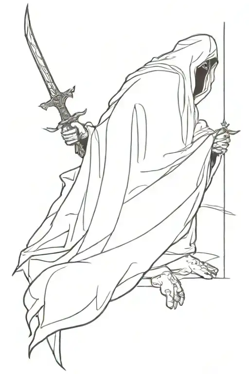 Nazgul Holds A Sword