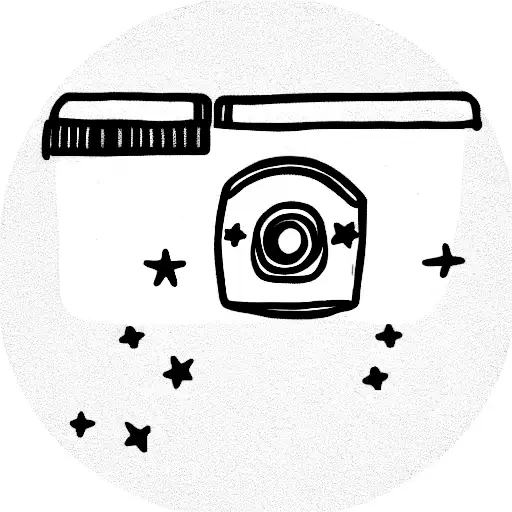 A Camera With Little Stars And The Number 1949