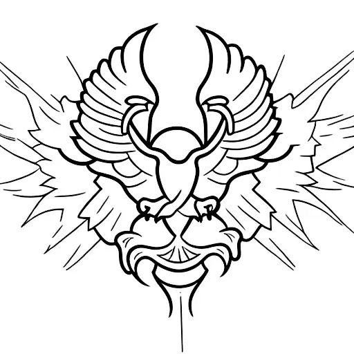 A Tattoo Of An Eagle Flying Over A Map Of The World