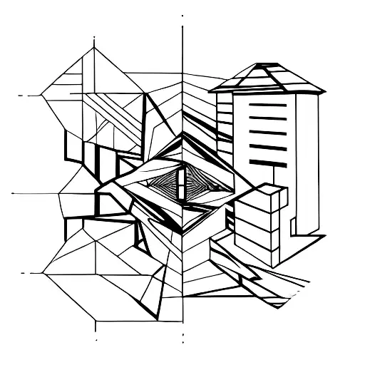 Straight Lines And Buildings And Abstract Shapes