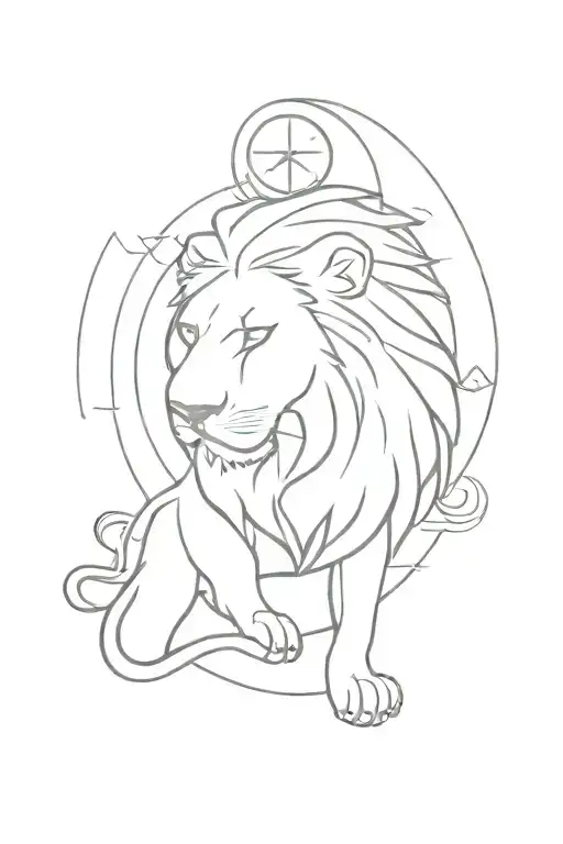 Lion And Clock
