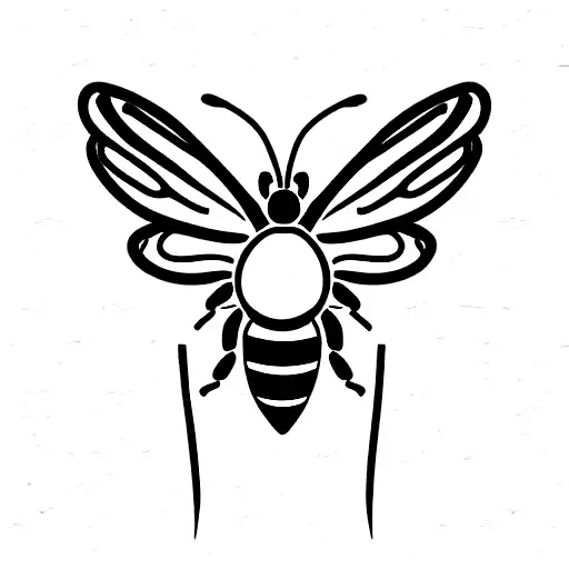 Bee With Infinity Symbol As Wings