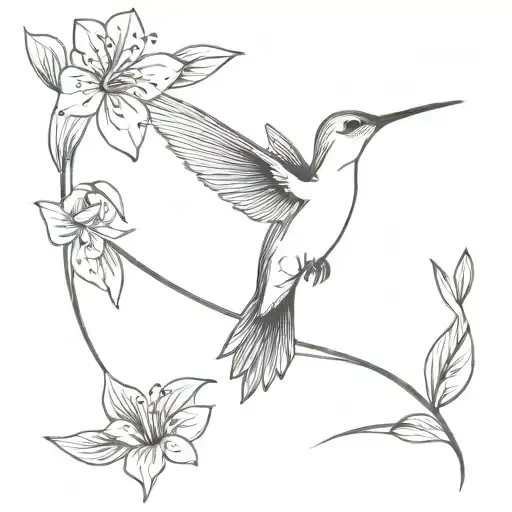 Hummingbird And Letter L