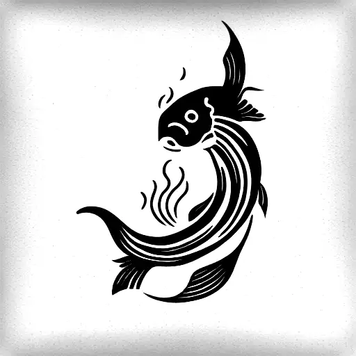Koi Fish With Hidden Y Letter