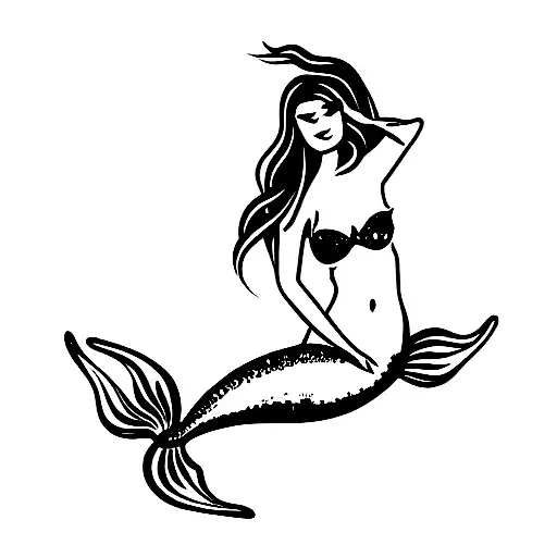 Mermaid With Starfish Bra