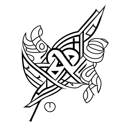 Elegant Arrow With The Name Ashley In The Middle