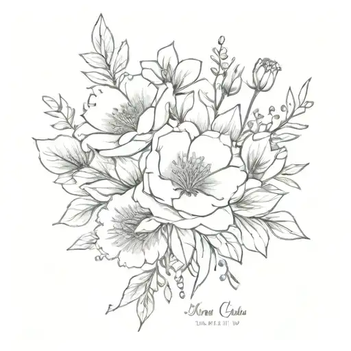 Birth Flower Bouquet May June July August