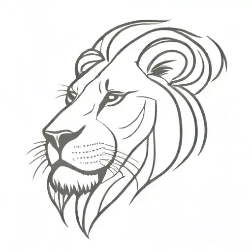 Lion With A Cross In The Middle Of The Forehead