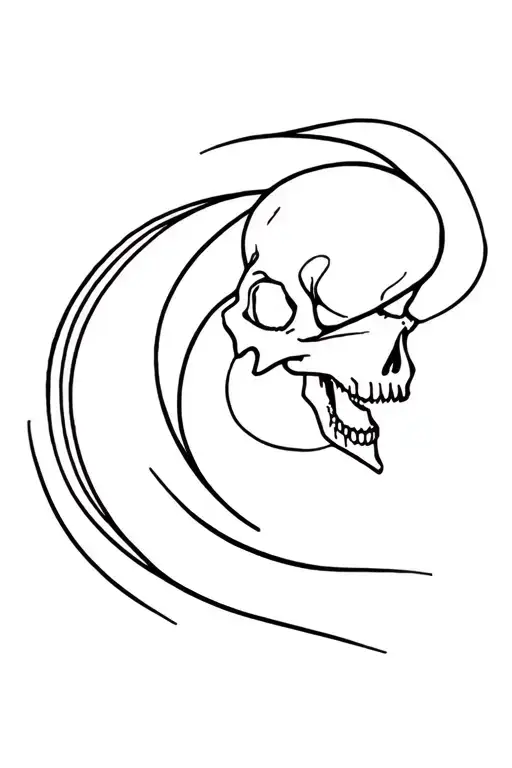 Skull And Fibonancci Spiral