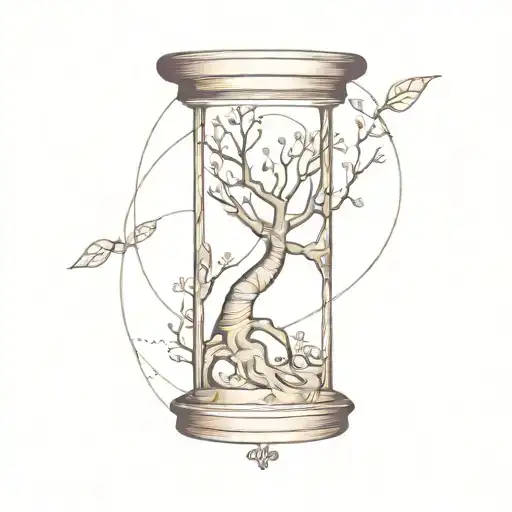 Hourglass And Tree Of Life