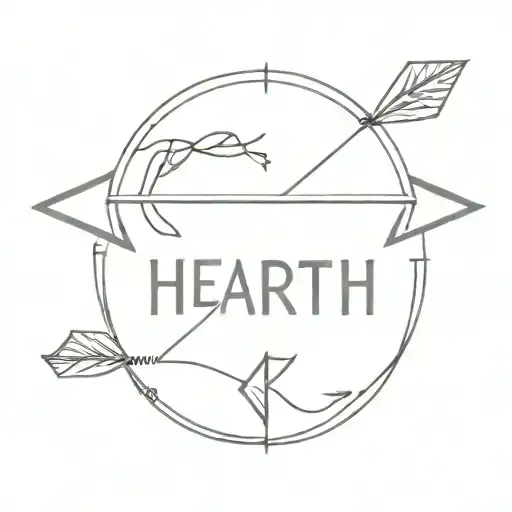 Hearth Arrow Text Reni