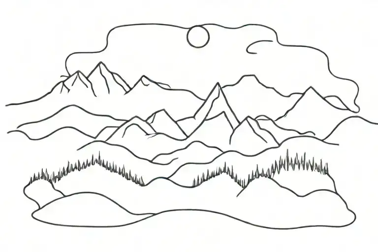 Mountain Range Silhouette