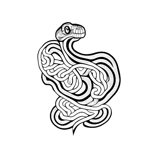 Snake Connecting Heart And Brain