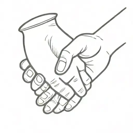 Black And White Hand Shaking Hands