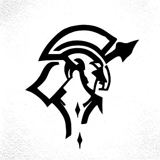 Spartan Warrior With Wolf