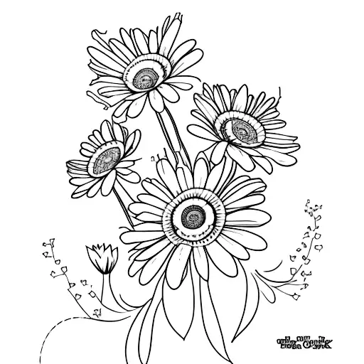 Larkspur And Daisy Flowers