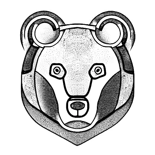 Mechanical Bear Streampunk Seamless Pattern