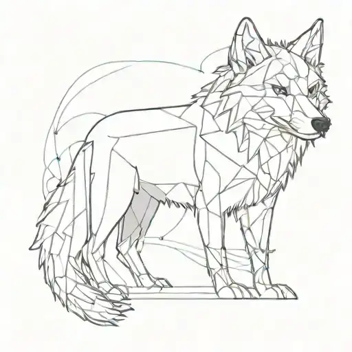 Cyber Sigilism Tattoo Wolf