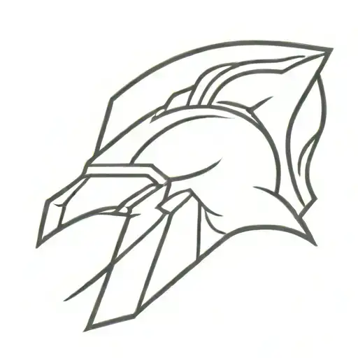Spartan Helmet Letter D