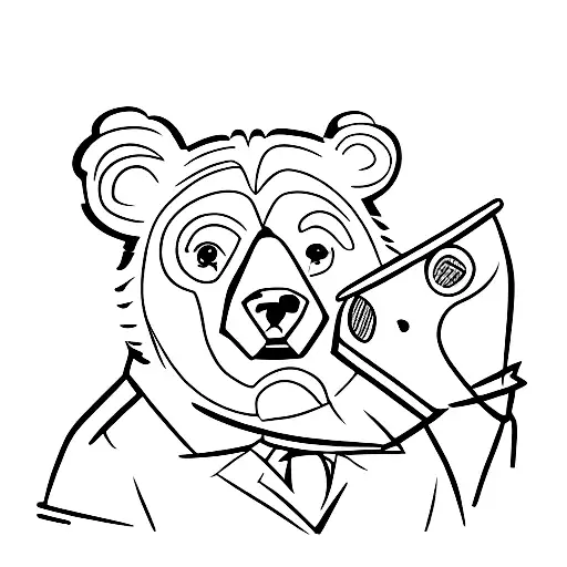 Bear Wearing A Suit Holding A Briefcase