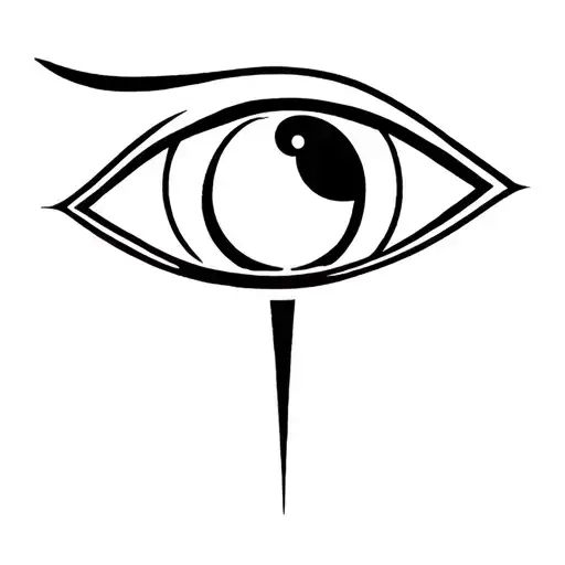 Eye Of Horus With Moon Rising And The Urus Viking Rune