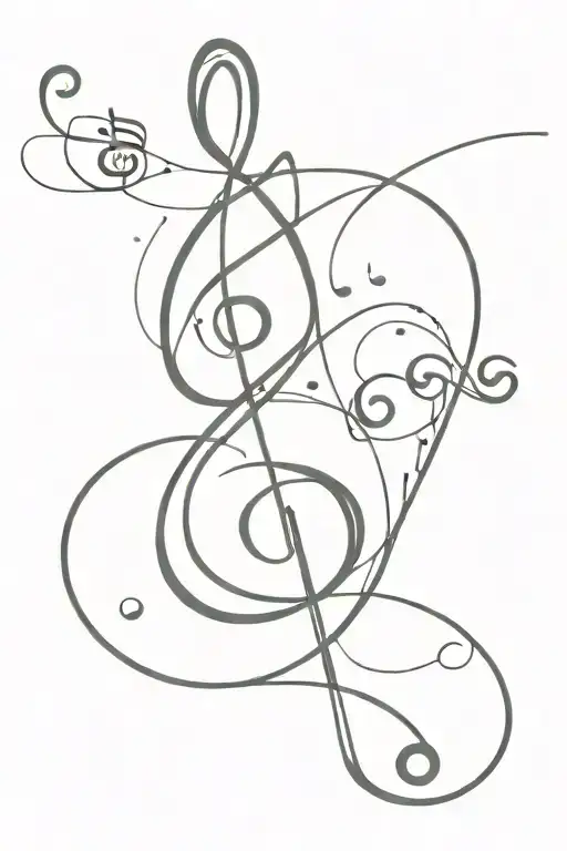 The Symbol Of Zodiac Sign Leo Fading Into A Music Note Intertwined