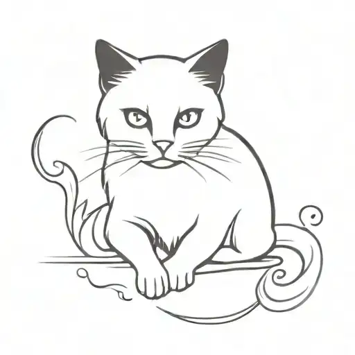 Edgar Allan Poe Cat Sitting