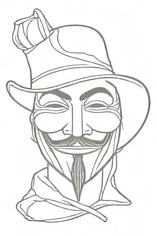 Guy Fawkes Mask Surrounded