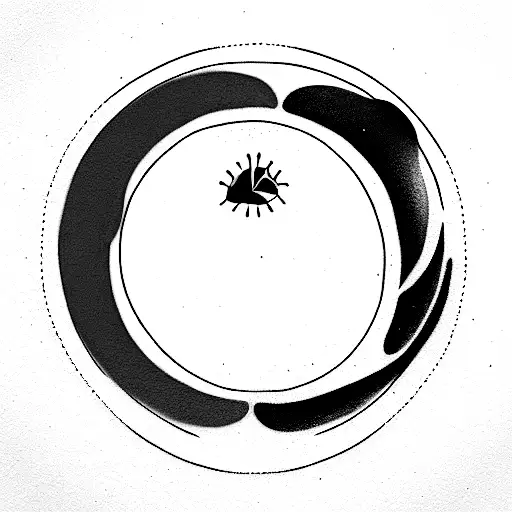 Enso Circle Of Life With Basketball Inside