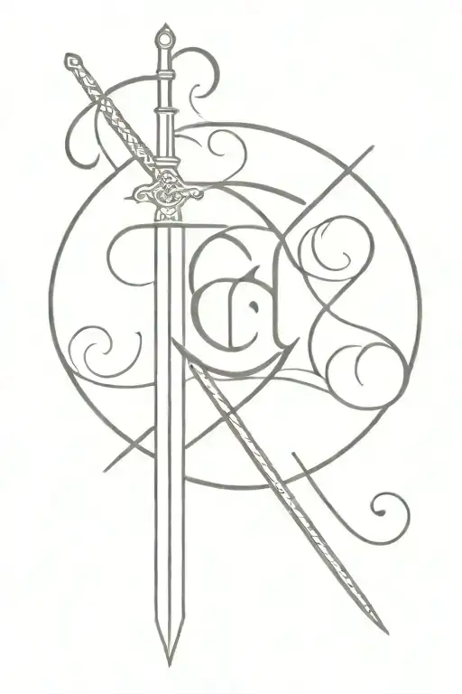 Faith Family Sword Letter C