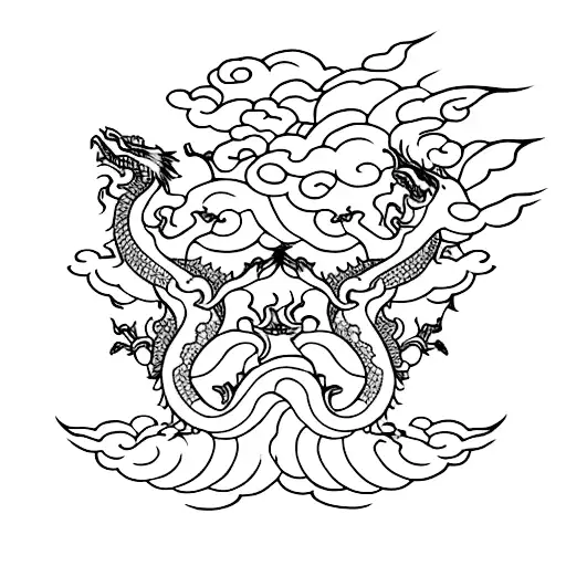 Incorporate Traditional Japanese Cherry Blossoms With A Dragon Motif