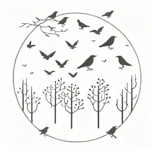 Forest And Crows
