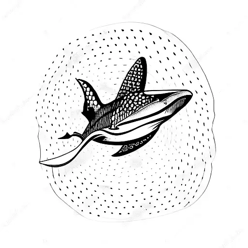 Abstract Smoke Arm Sleeve With Manta Ray And Whale Shark