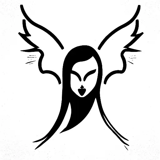 Half Angel And Other Half Devil Face Girl