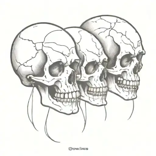 Skulls Hear See Speak No Evil