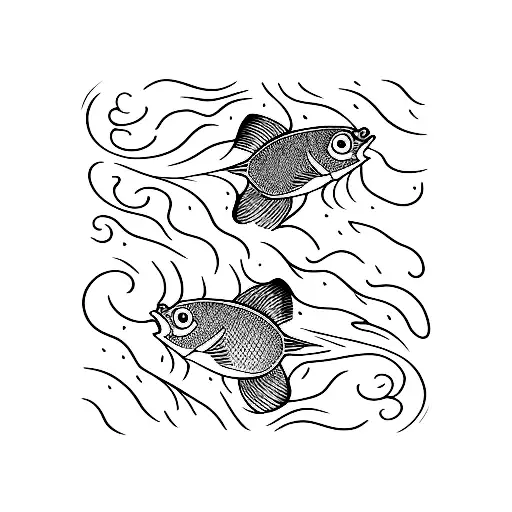 3 Fish In Single File