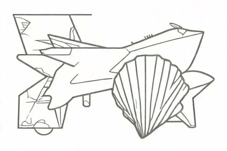 Sea Sun Airplane Seashell