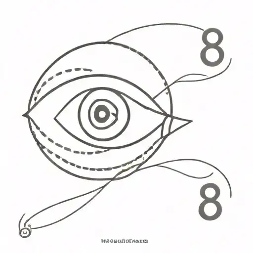 Number 8 And Eye Symbol