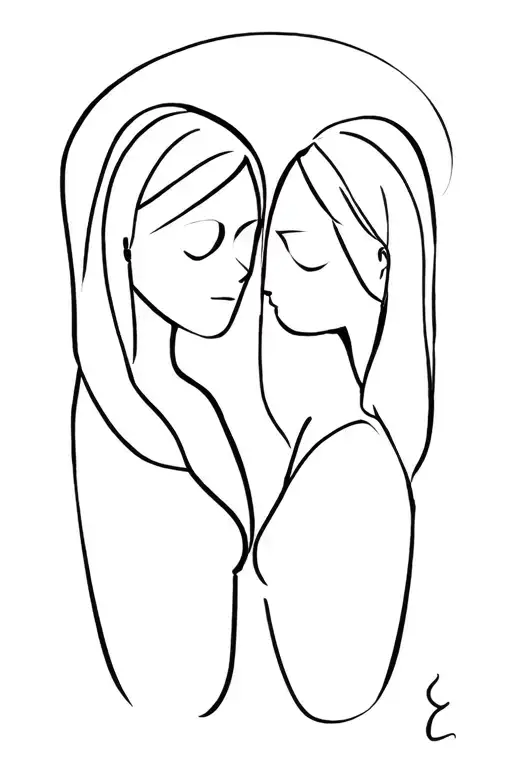 Fine Line Tattoo Inspired My Two Daughters Minimalist