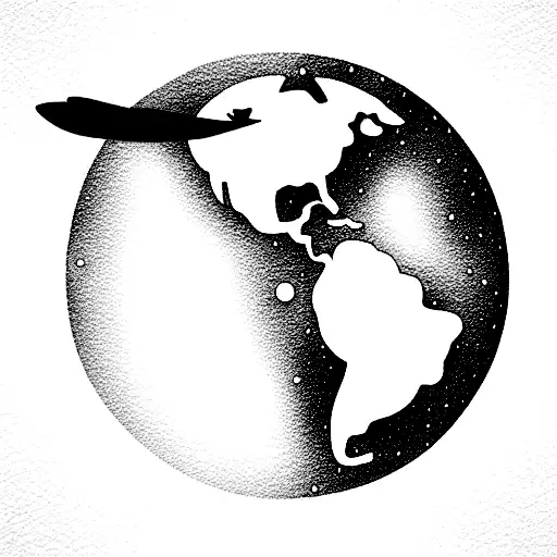 Bird And Key Flying Over Earth