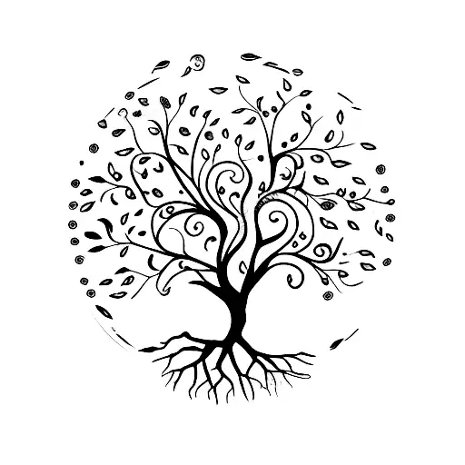 Tree Of Life And Cat