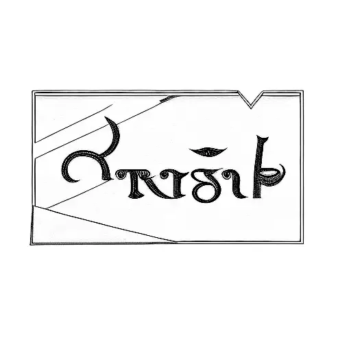 A Tattoo Of The Word Prash