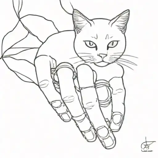 Cat And Rings Playing