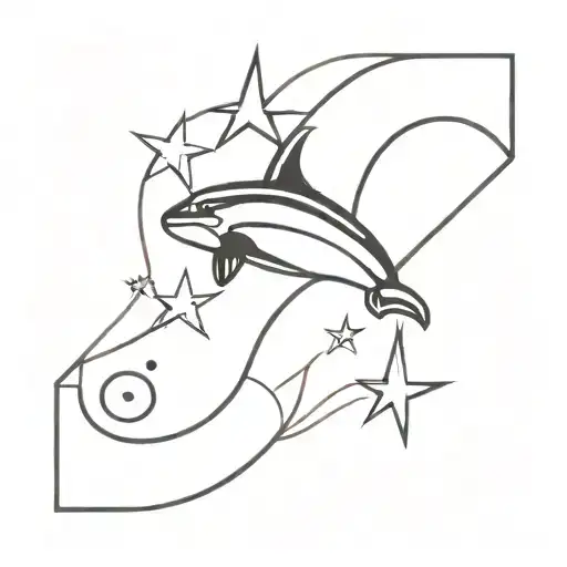 Orca And Star And Letter S