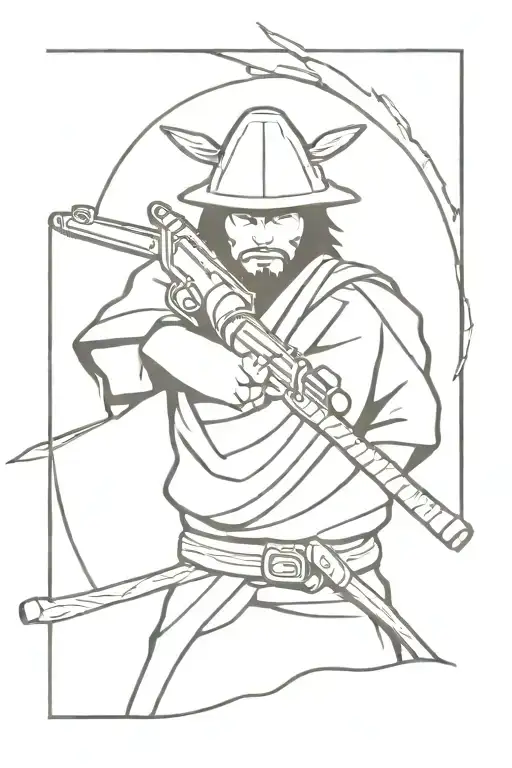 Samurai With A Machine Gun
