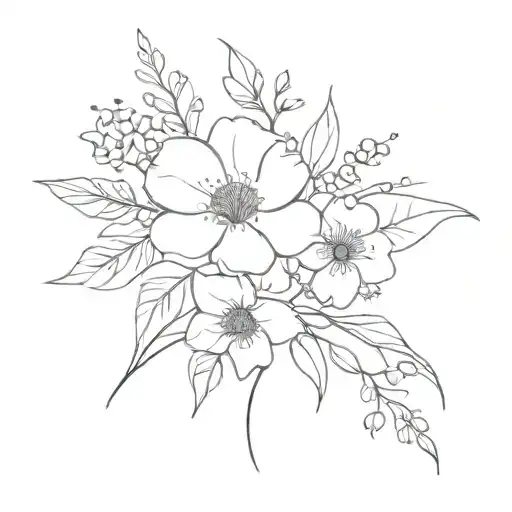 September And April Birth Flower Bouquet